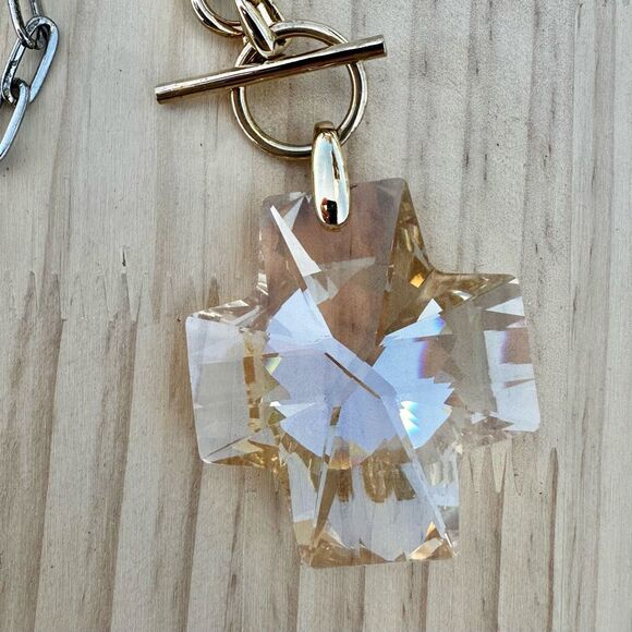 Authentic Swarovski Optic Cross Pendant Necklace with Original Chain - Picture 1 of 8